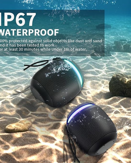 Memorex High Performance Ultimate Bluetooth Speaker, Portable Rechargeable & Wireless, IP67 Waterproof Dustproof Speaker with Party Lights for Beach, Home, Shower and Outdoors (XBoom, Jet Black)