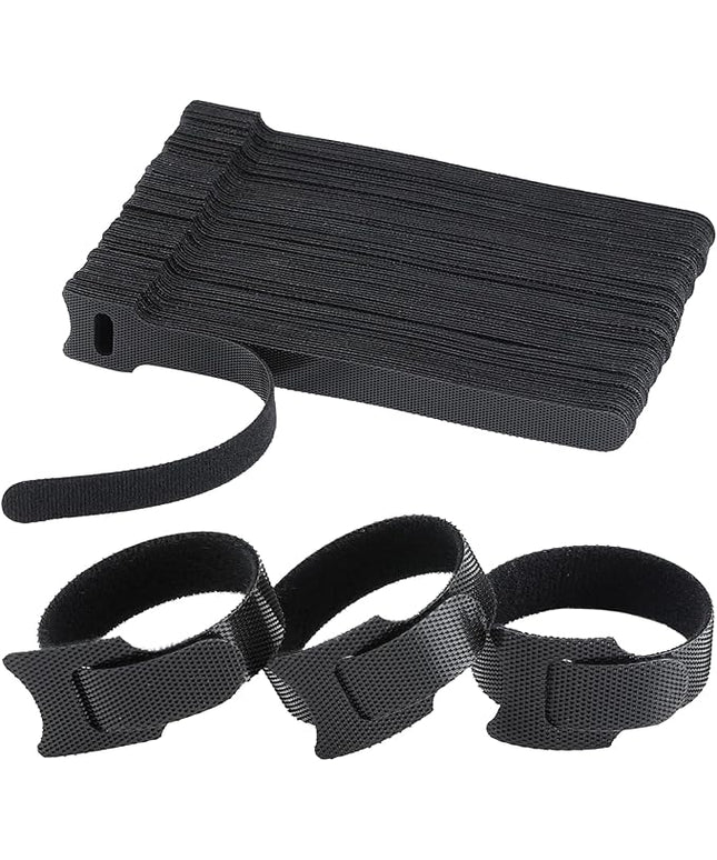 120PCS 6 Inch Reusable Cable Ties Wire Ties Cord Organizer Cable Organizer Adjustable Management Black