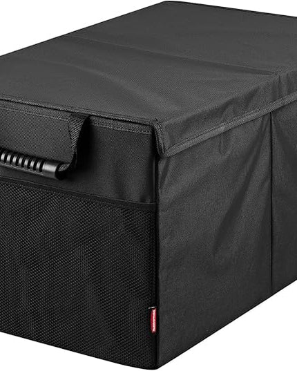 Rubbermaid Car Organizer, Collapsible Trunk Organizer, Multi-Compartment Car Storage Organization for Car Accessories, 2 Compartments With Cover, 21.65"*14.17"*12.2"