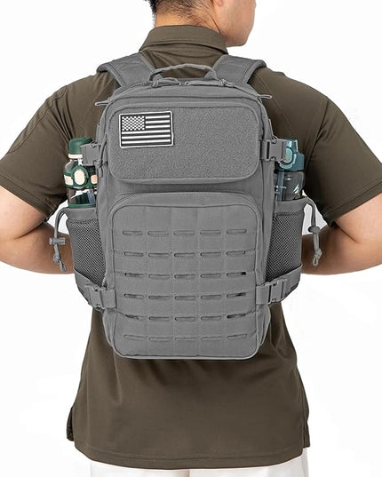 QT&QY 25L/45L Military Tactical Backpack For Men Molle Daypack 3 Day Bug Out Bag Hiking Rucksack With Bottle Holder