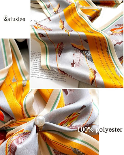 Purse Scarf For Handbags Head Scarves For Women's Hair Bags Scarfs Long Skinny Scarves Fashion Silky