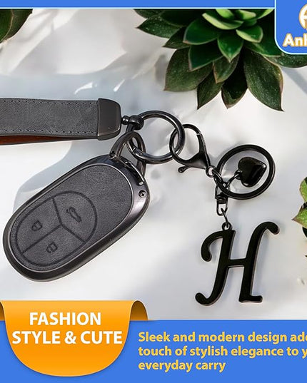 A-Z Heart Initial Letter Keychain, Stainless Steel Alphabet Charm for Handbags, Gift for Women and Girls