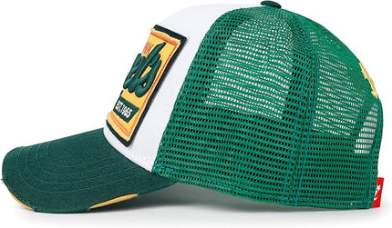 ililily Premium Howels Embroidery Vintage Baseball Cap Distressed Trucker Hat