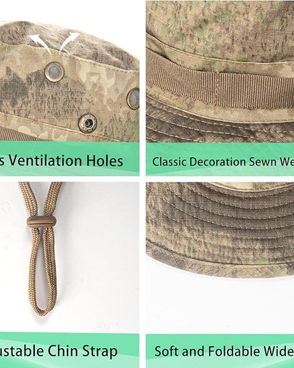 Sun Hats for Men Women Boonie Hat UPF 50+ Bucket Hat Wide Brim UV Protection Fishing Hiking Safari Outdoor Hats