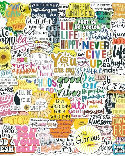 200 PCS Motivational Stickers, Affirmation Positive Quote Stickers, Waterproof Vinyl for Laptop Journal Scrapbook, Teens Adults Kids