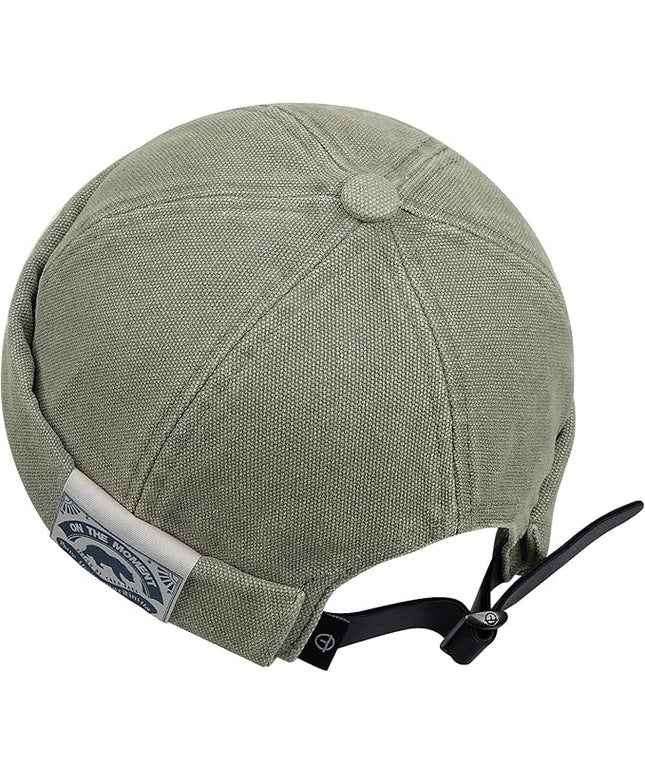 Croogo Denim Docker Hat Fashion Brimless Beanie Hat Retro Worker Skull Cap Rolled Cuff Sailor Cap Hip Hop Dancing Watch Cap