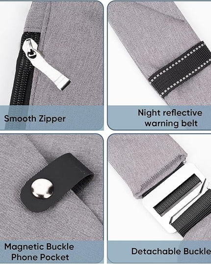 VADOO Sling Bag for Men and Women, Anti theft Crossbody Bag Lightweight Shoulder Chest Bag for Travel Gym