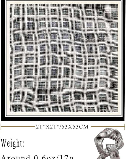 100% Mulberry Silk Scarf for Women Hair Lightweight Square Neckerchief Wrap For Head Scarves 21"