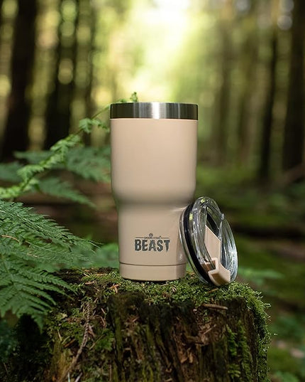 Beast 20 oz Tumbler Stainless Steel Vacuum Insulated Coffee Ice Cup Double Wall Travel Flask (Sand)