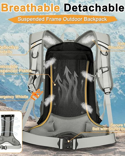 OLEMA Hiking Backpack, 25L Lightweight Travel Backpacks,Camping Daypack for Outdoor Sports,Lightweight Travel Camping Backpack for Men Women