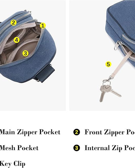 Anti Theft Crossbody Bags for Women Leather Sling Bag Cross Body Travel Purse Chest Bags Fanny Pack Gift Teen Girl