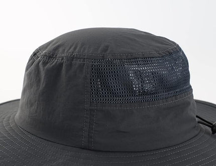 Home Prefer UPF50+ Mens Sun Hat Wide Brim Fishing Hat Womens UV Protection Cap Breathable Mesh Safari Gardening Bucket Hat