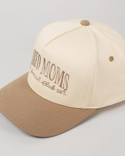 MIRMARU Two-Tone Vintage Canvas Trucker Hats for Men & Women, Adjustable Size Baseball Caps with Trendy Embroidered Design
