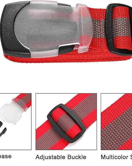 Vigorport Utility Straps Quick Release Nylon Backpack Accessory Bag Strap,Adjustable for Hiking,Travel,Outdoor Sports-4 Pack (Multicolor, 1¾"W-72 L)