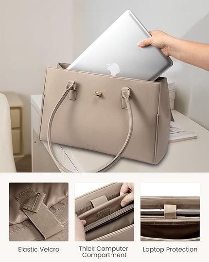 LOVEVOOK Laptop Bag for Women Work Tote Messenger Bag Waterproof Business Office Professional Handbag Shoulder Bag