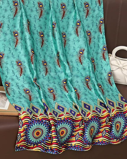 Fashion Scarves Scarf 100% Silk Feeling Scarf Silk Like Scarves Long Lightweight Sunscreen Shawls for Women