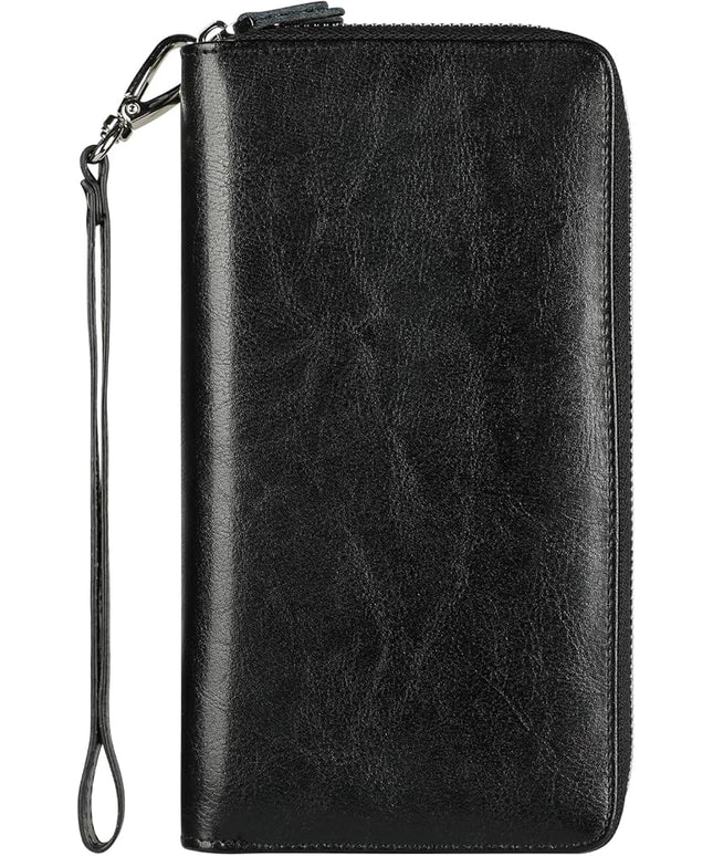 Lavemi Small Compact Women Wallet RFID Blocking Genuine Leather Bifold Purse with ID Windows