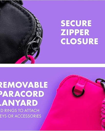 MOXYO Urban Nylon Crossbody Phone Bag, Small Lightweight and Durable Travel Bag With Removable, Adjustable Paracord Straps