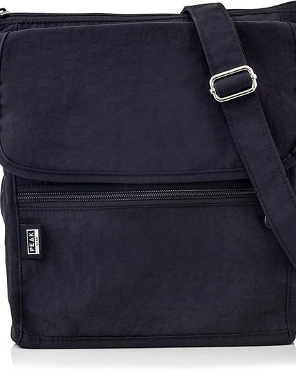 Peak Gear Crossbody Travel Purse with RFID Blocking Pocket and Lifetime Recovery Service. Nylon Shoulder Bag
