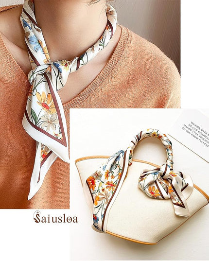 Purse Scarf For Handbags Head Scarves For Women's Hair Bags Scarfs Long Skinny Scarves Fashion Silky