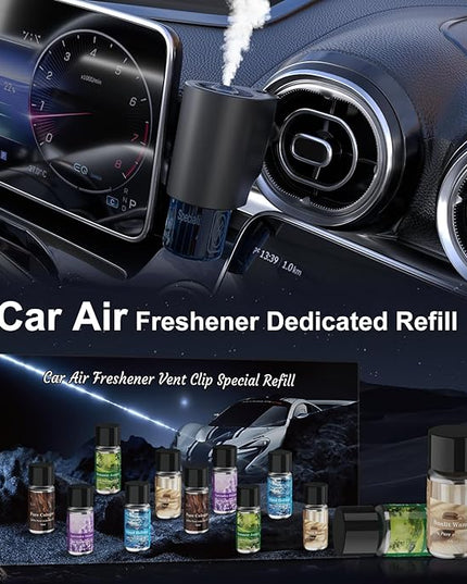 Car Air Freshener Refill, Car Air Freshener Vent Clip Special Refill, 5 Scents, 10 Bottles (Excluding Machine)