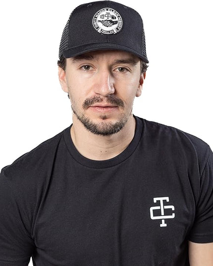 TROLL CO. CLOTHING Dirty Hands Clean Money Meshback Hat - Black, Adjustable Snapback, Curved Brim, One Size Fits Most