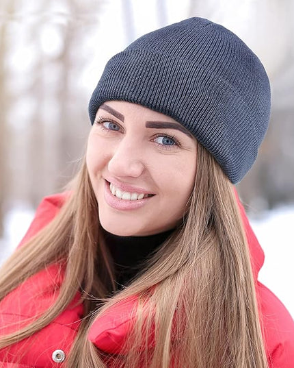 SATINIOR 50 Pack Winter Hats Bulk Beanies Unisex Knit Skull Caps Warm Stocking Hat for Adults Homeless
