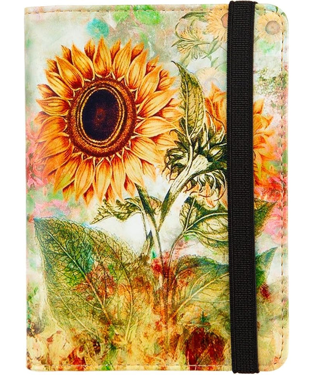 Pink Passport Holder,Cute Passport Cover,Travel Wallet with Credit Card Slots Rfid passport Wallet Waterproof Documents Organizer Women Men (Sunflower)
