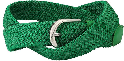 Falari Men Women Multicolored Elastic Stretch Braided Belt Canvas Fabric Woven No Holes Belt