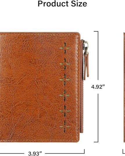 Lavemi Ultra Thin Small Compact Leather Womens Girls Wallets RFID Blocking Credit Card Holder for Women