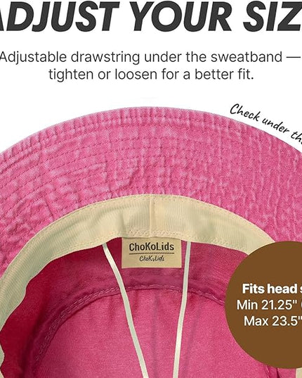 Hot Summer Bucket Hat - Trendy Cotton Sun Hat for Beach, Golf, Fishing - Fun Outdoor Vacation Boonie for Men and Women