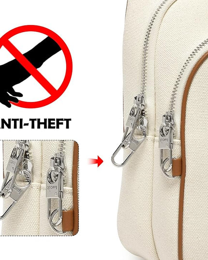 Anti Theft Crossbody Bags for Women Leather Sling Bag Cross Body Travel Purse Chest Bags Fanny Pack Gift Teen Girl