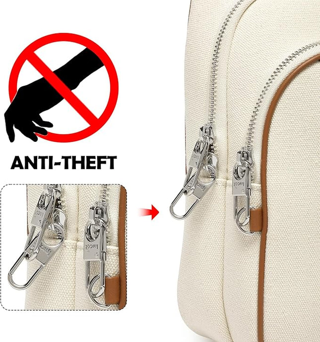 Anti Theft Crossbody Bags for Women Leather Sling Bag Cross Body Travel Purse Chest Bags Fanny Pack Gift Teen Girl