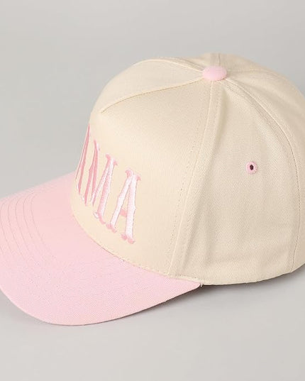 MIRMARU Two-Tone Vintage Canvas Trucker Hats for Men & Women, Adjustable Size Baseball Caps with Trendy Embroidered Design