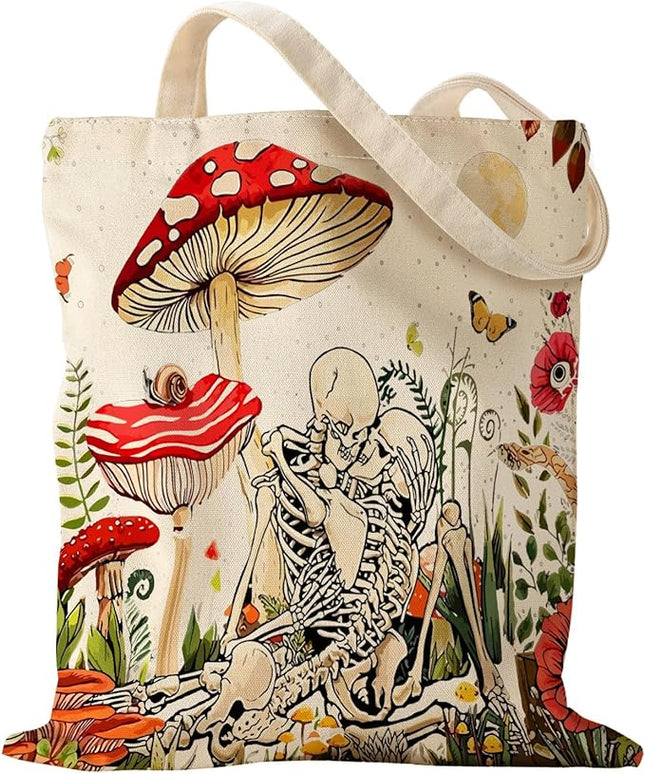 Aesthetic Canvas Tote Bag - Reusable Shoulder Tote Bag for Women Lady Casual Vacation, Shopping, Work, Gym