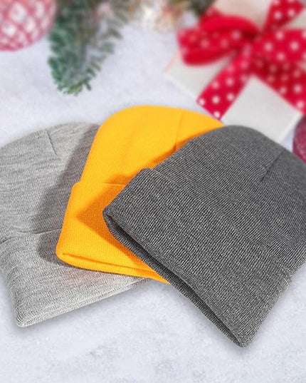 Gelante Unisex Beanie Cap Knitted Warm Solid Color and Multi-Color Multi-Packs