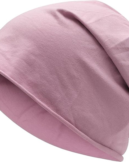 ZLYC Cotton Thin Slouchy Beanie Hat for Men Women Fashion Soft Stretch Knit Skull Cap