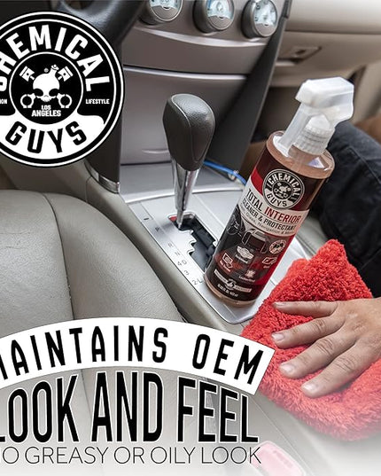 Chemical Guys SPI22516 Total Interior Cleaner & Protectant (Safe on Dash, Leather, Vinyl, Plastics, Trim, Glass, Fabric & More), 16 Fl Oz (Pack of 2) (Black Cherry Scent)