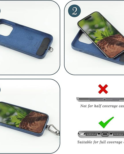 Phone Lanyard Universal Cell Phone Strap Crossbody Strap for iPhone Lanyard Around the Neck Extra Long Rope with Tether Tab for Men and Women (Camo Blue)