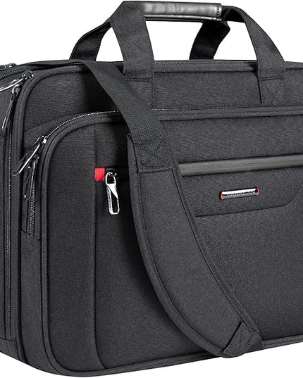VANKEAN Laptop Briefcase Premium Laptop Case Fits Up to 17.3 Inch Business Shoulder Bag Laptop Expandable Water-Repellent Messenger Bag for Men/ Women Computer Bag for Travel/ Business/ Black