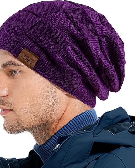 REDESS Beanie Hat for Men and Women Winter Warm Hats Knit Slouchy Thick Skull Cap