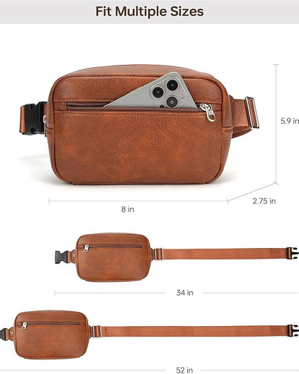 GOINSOUND RFID Blocking Waist Packs Anti Theft Crossbody Bags for Women Travel Fanny Pack Cross Body for Woman Chest Bag - Brown