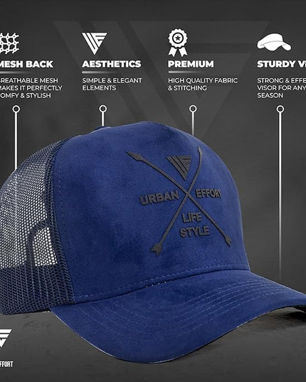 Urban Effort Mesh Back Cap - for Men and Women Baseball Hat 5-Panel Trucker Hat - Great Snapback Closure for Hunting & Hiking