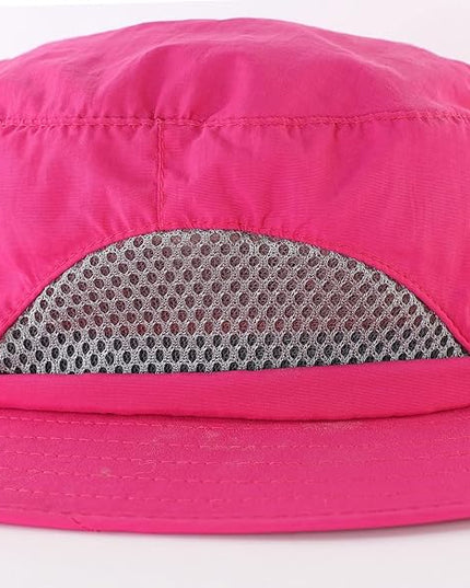 LLmoway Kids Sun Protection Hat Quick Dry Adjustable Wide Brim Mesh Bucket Hat