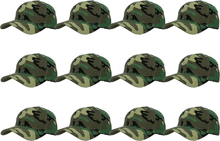 Gelante Plain Blank Baseball Caps Adjustable Back Strap Wholesale LOT 12 PC'S