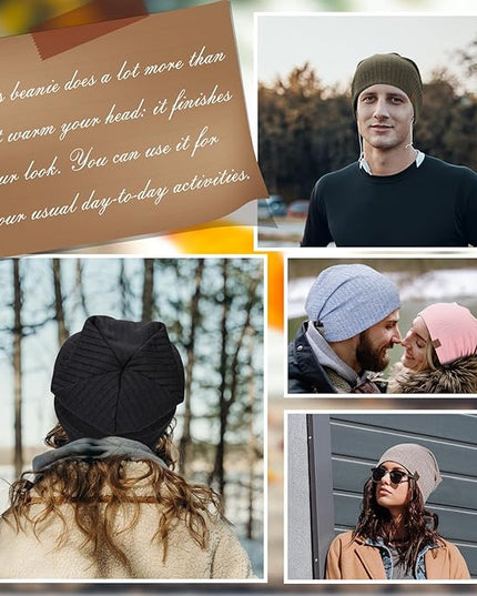 Slouchy Beanie for Men Women Soft Lightweight Running Beanie Hat Chemo Cap Skull Cap