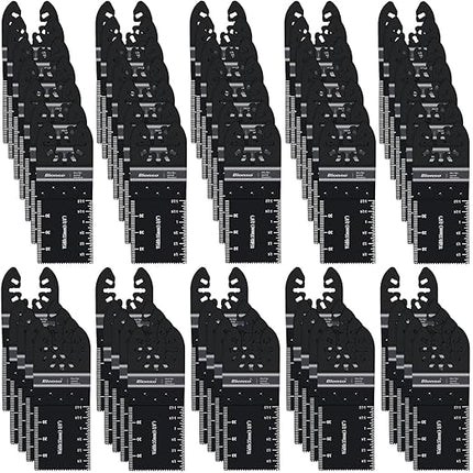 Bionso 60PCS Oscillating Tool Blade Cuts Wood Plastics, Sharp Durable Multitool Blades, Quick Release Multi Tool Blades Kits, Oscillating Saw Blades Fit Dewalt Milwaukee Ryobi Makita Worx Wen Rockwell