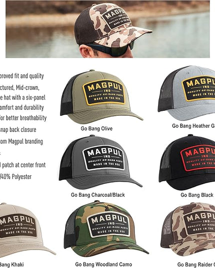 Magpul Trucker Hat Snap Back Baseball Cap, One Size Fits Most