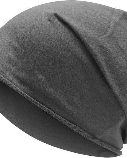 ZLYC Cotton Thin Slouchy Beanie Hat for Men Women Fashion Soft Stretch Knit Skull Cap