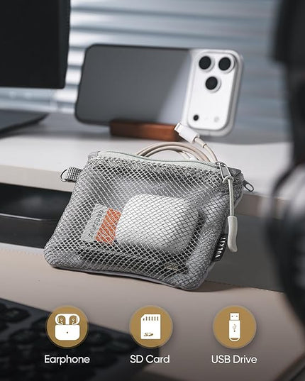 VULKIT Small Zip Wallet 2 Packs Coin Pouch Mini Travel Bag Multifunctional Pouch Change Holder